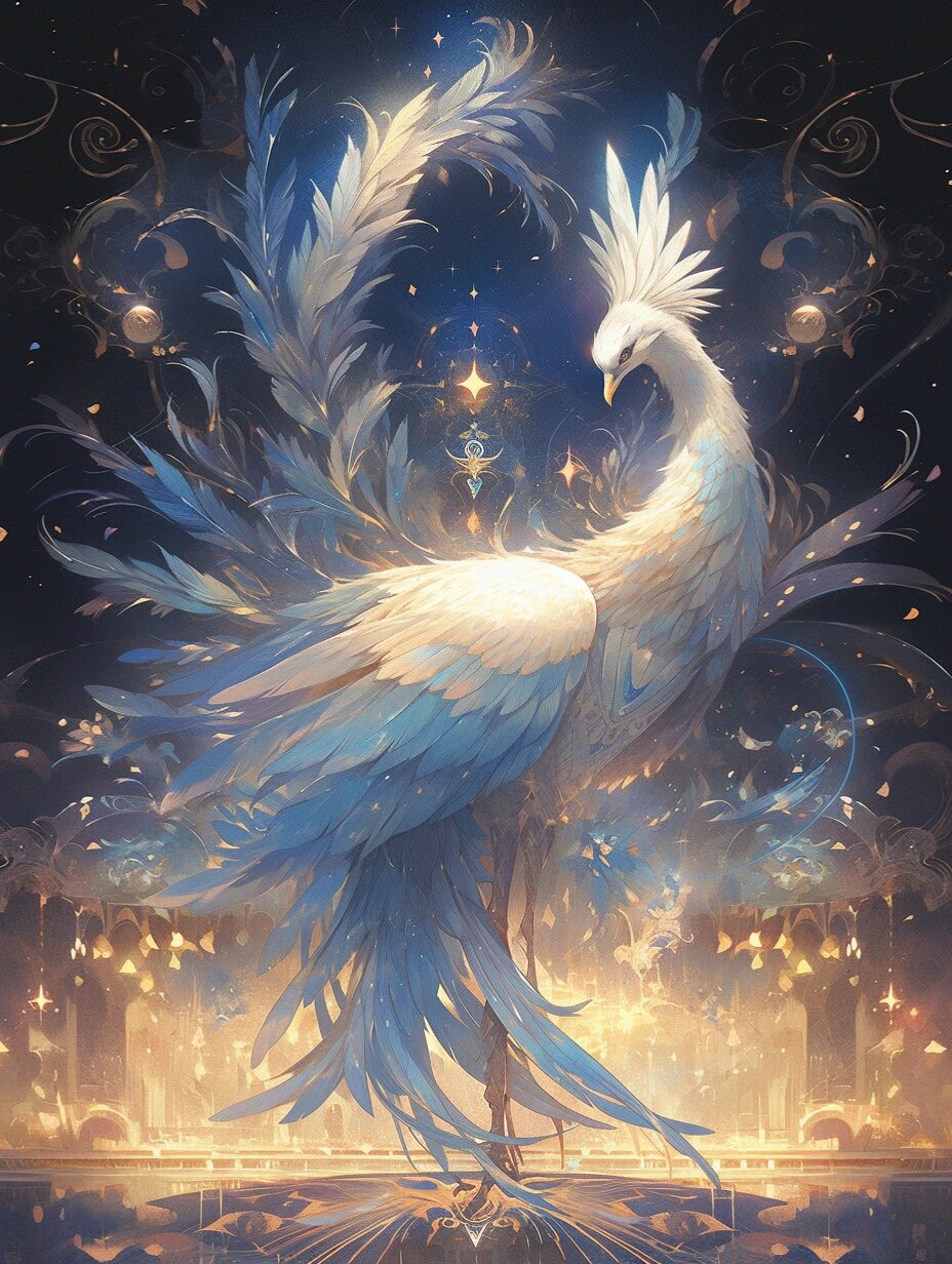 上古神兽:星辰凤凰 外观描述: 星辰凤凰是一只身体呈深蓝色的神奇生物