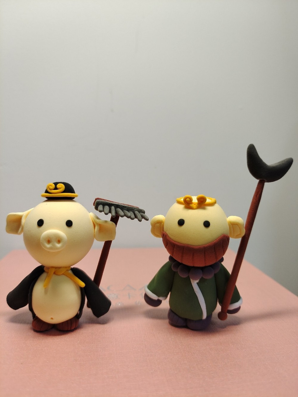 超轻粘土 西游记 第一次仿捏人物 q版的唐僧师徒四人