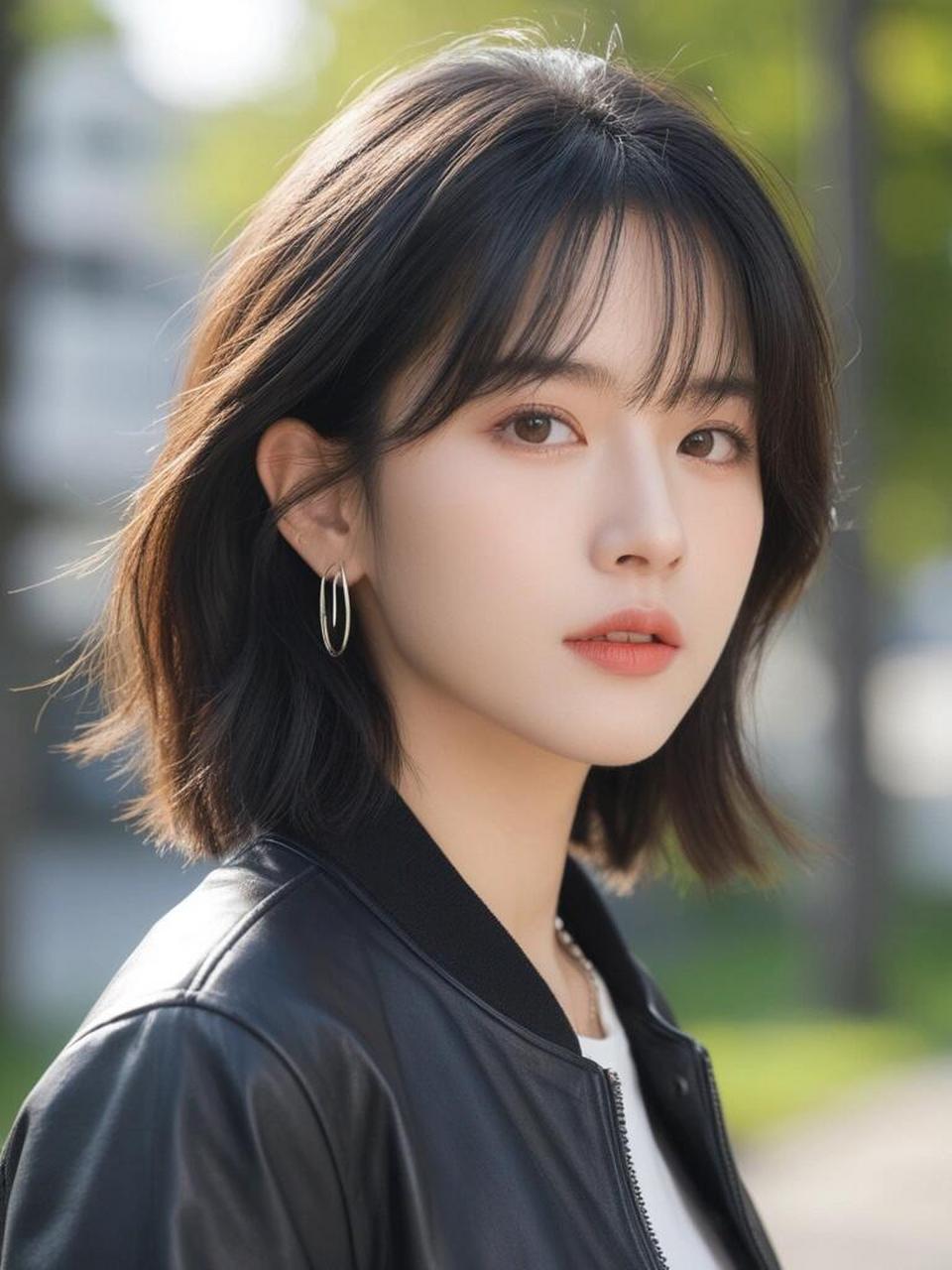 齐肩发|清冷感美女适合的短发