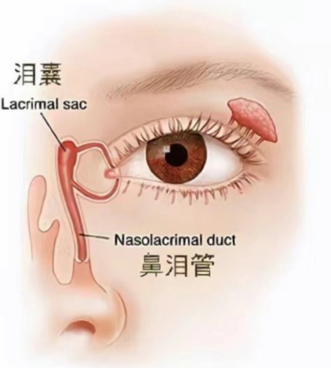 手法是对的,(这一步是为了排出分泌物) 	 2往下10次,疏通泪腺的作用!
