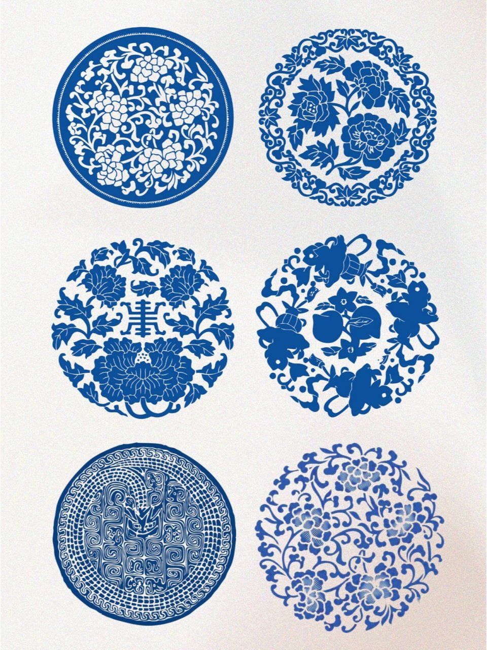 229素材|国风青花瓷花纹 底图 免扣97 浪姐4成团夜,姐姐们穿着的