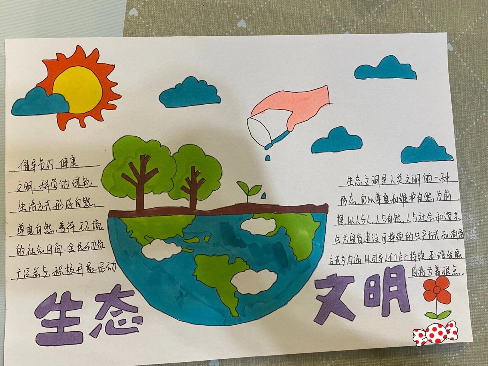 生态文明手抄报