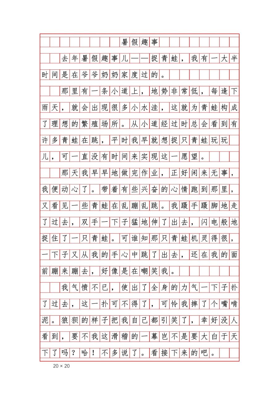 满分作文必看《暑假趣事》 关于暑假发生了什么事的作文,满分作文摘抄