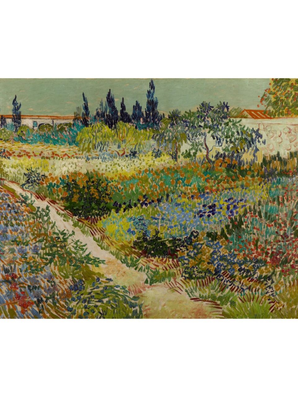 每日一画 | 名画鉴赏【阿尔勒花园】梵高 🌸🌸作品简介: 《阿尔勒