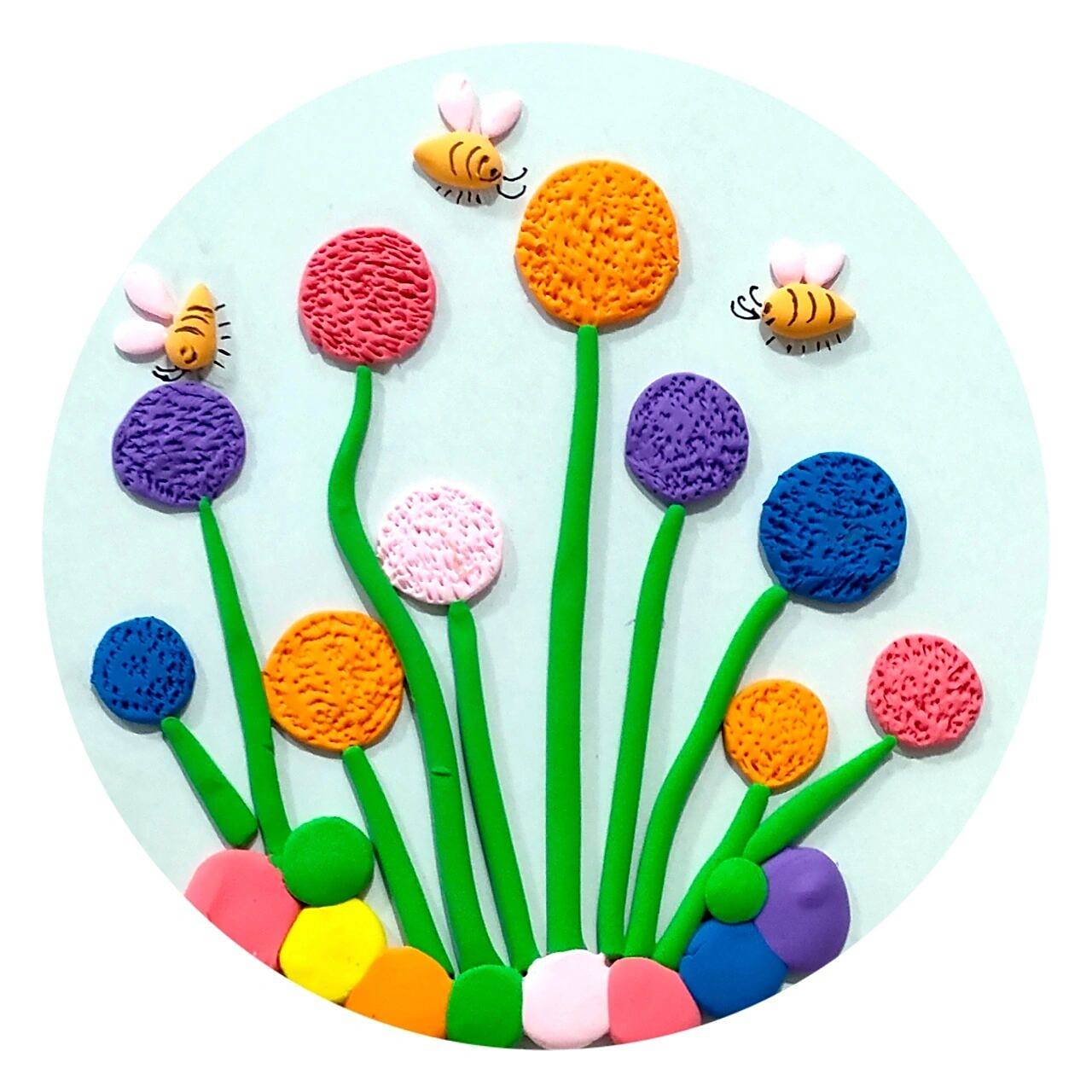 幼儿创意粘土手工画