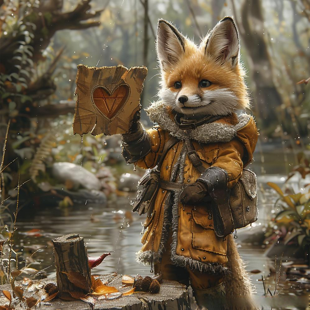 mj ai:拟人化动物,作者john ducrest