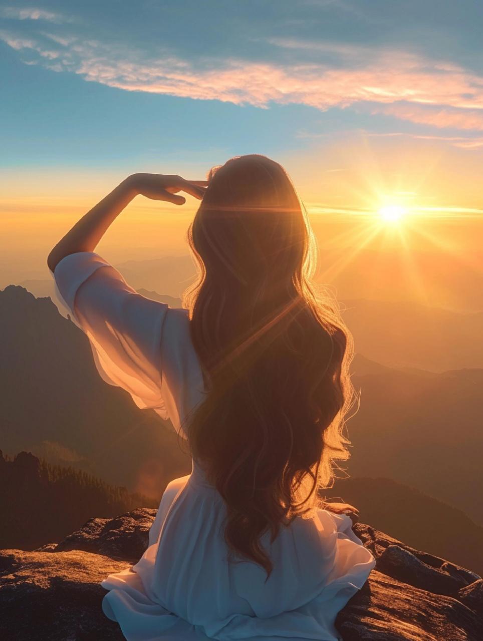 爱意东升西落,浪漫至死不渝|高级感女头像 太阳微微升起,微光冲破黎明