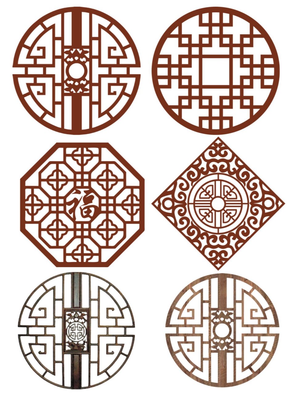 金属木质等97 国朝传统古风中式花纹窗棱,边框装饰素材,古风/国潮