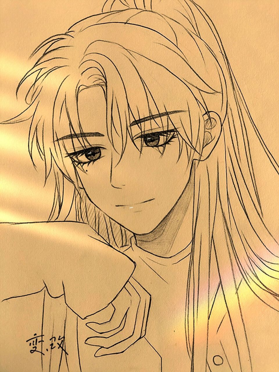 古风男生绘画过程 加油坚持就是胜利