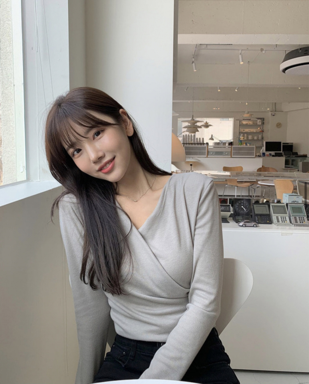 ootd:韩系ins风 甜美简约春季穿搭 9693韩国模特小姐姐日常穿搭