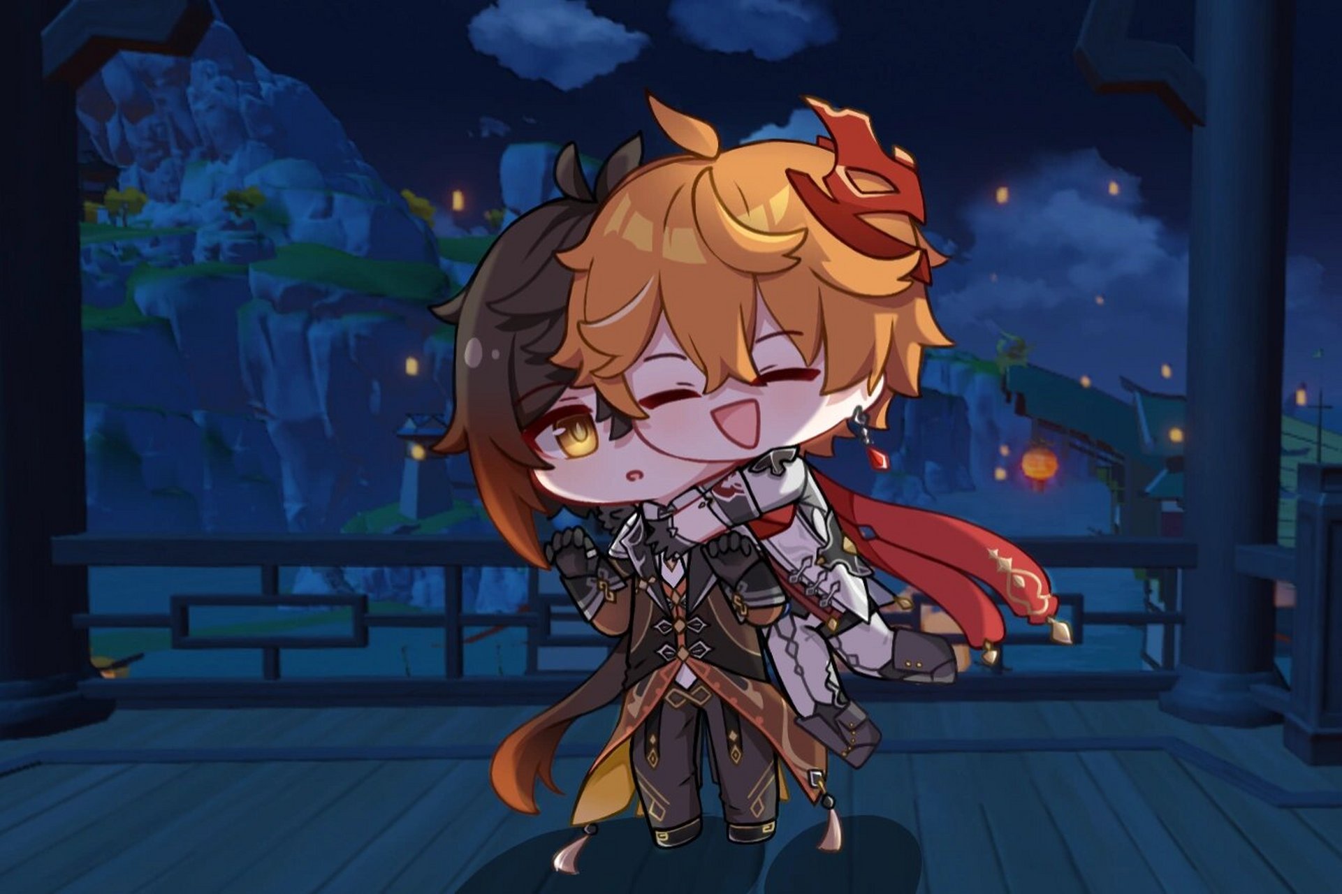 还是公钟嘿嘿(应该都发完了) #q版# #绘画# #公钟# #原神# #同人图