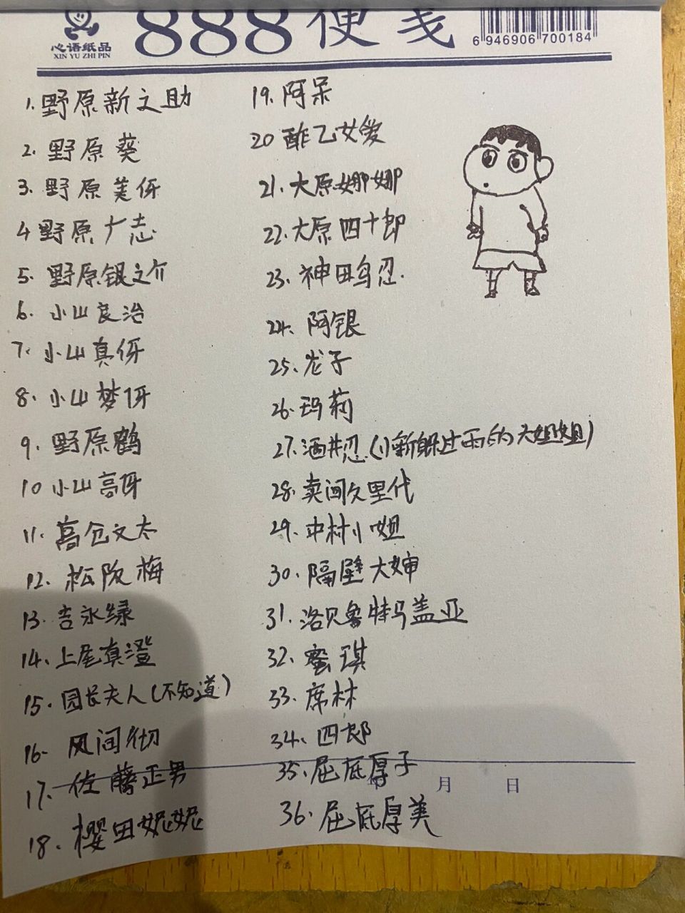 蜡笔小新里的所有我能想到的人物名字 蜡笔小新是我看过最多的动画片