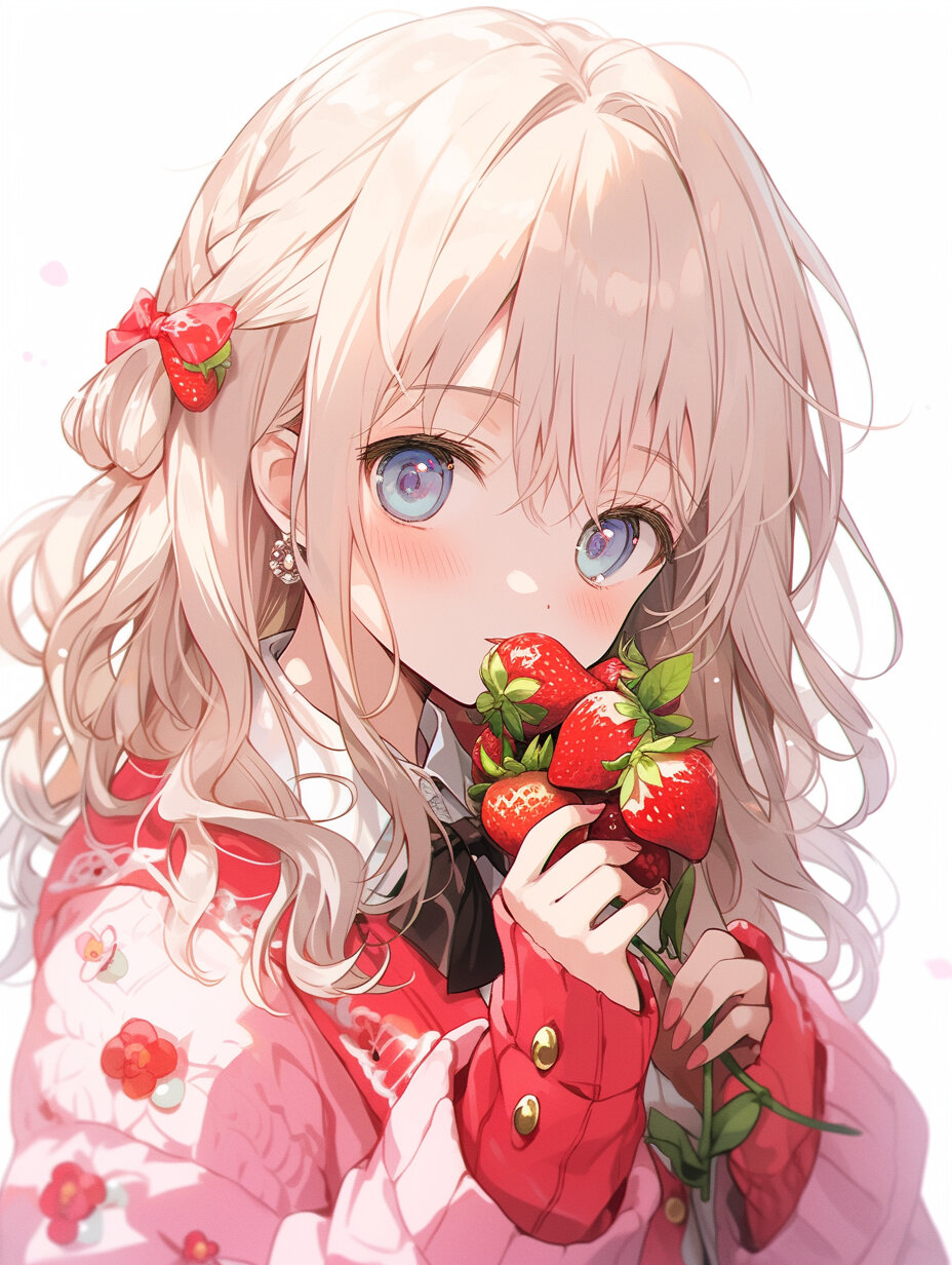 可爱女生头像 | 草莓女孩 | 治愈系头像
