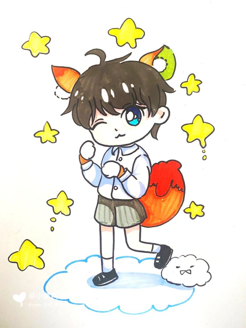 动漫男生 #动漫马克笔# #动漫男生# #可爱男生动漫