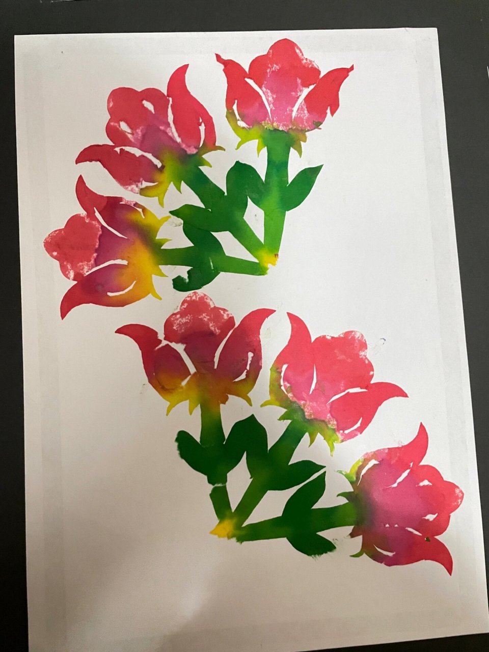 出美术染纸作品!