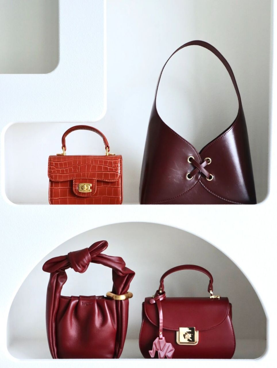 8只开运又喜庆的红色包包清单: ①candyrose ②拉菲斯汀 ③songmont