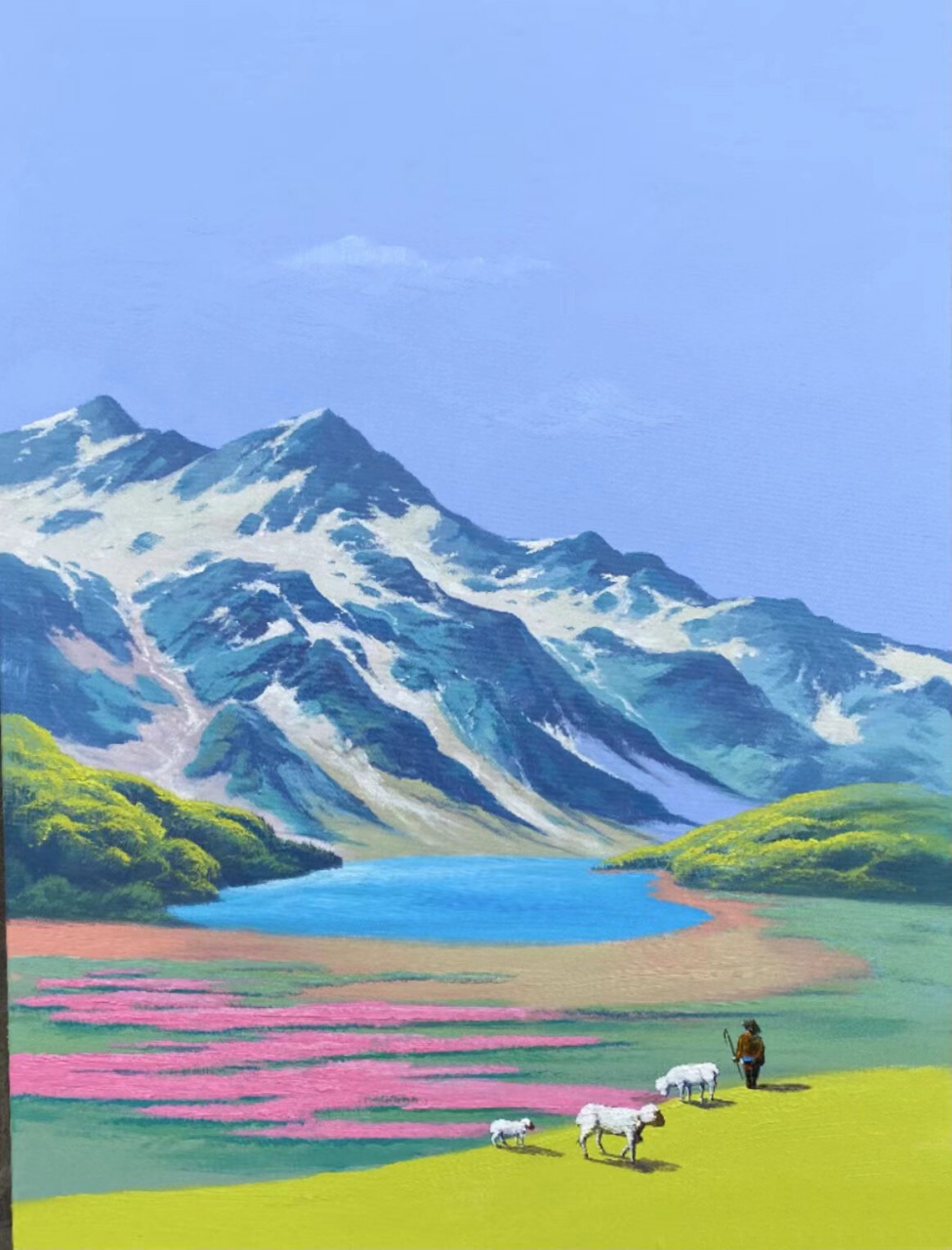 78九油画《简单又好看的风景画》 小清新风景画,大自然的气息,喜欢的