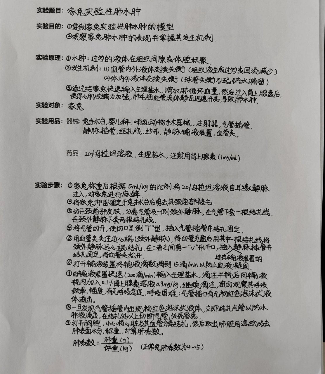 家兔急性肺水肿图片图片