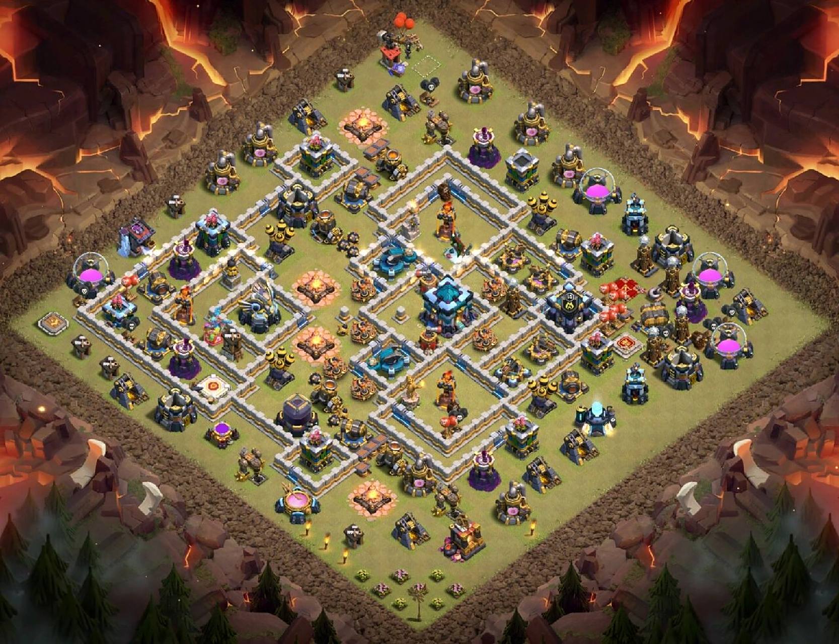 部落冲突13本部落战阵型附链街 分享一下部落冲突13本部落战阵型,喜欢