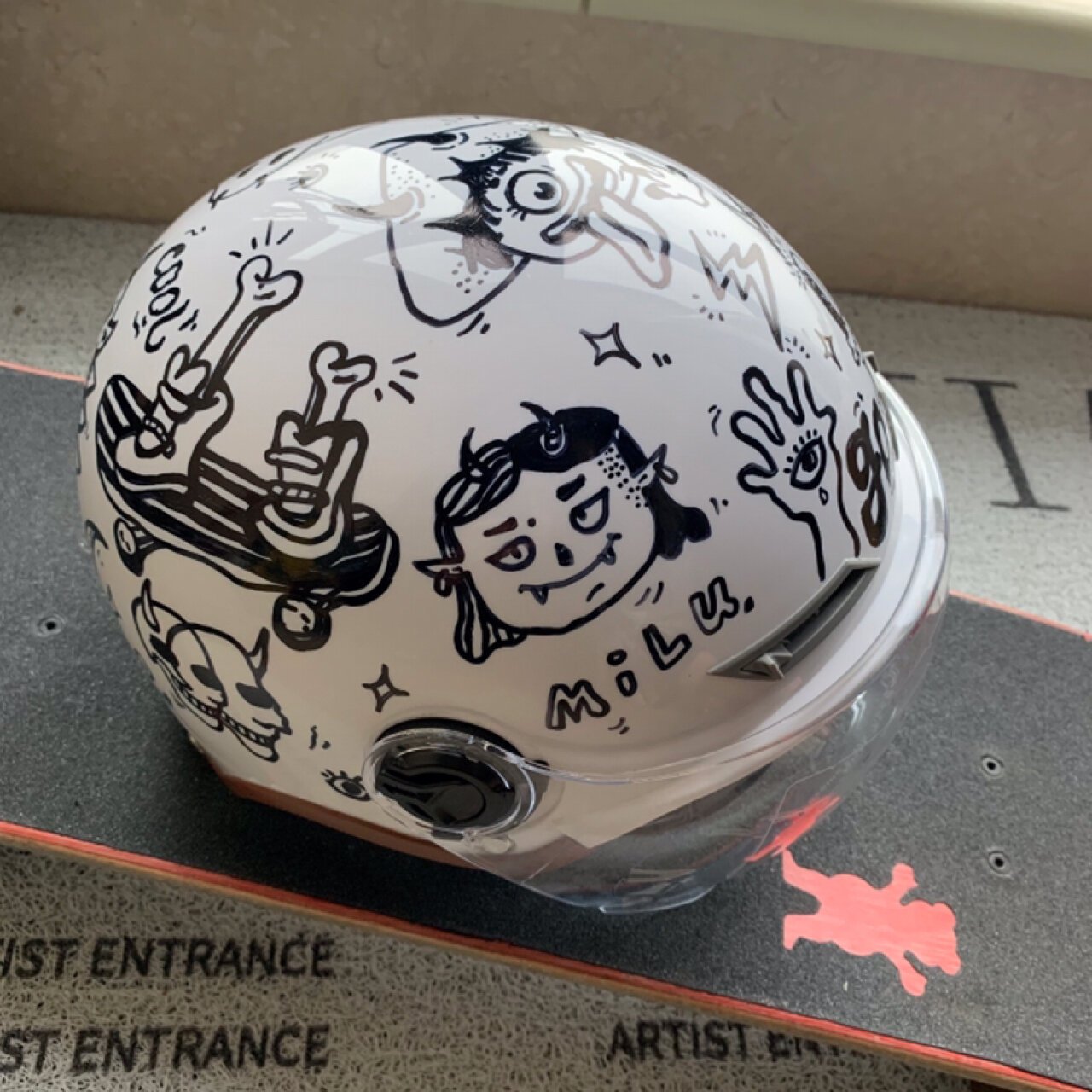 涂鸦 | 自己动手画头盔 7515独一无二款 7415告别光秃秃头