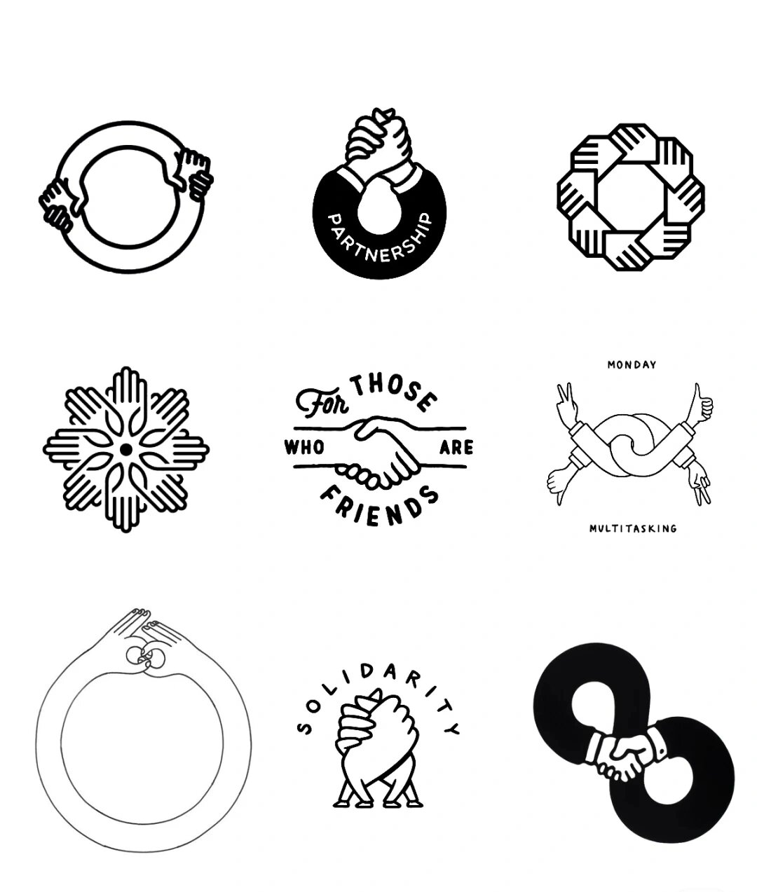 握手logo设计合集分享