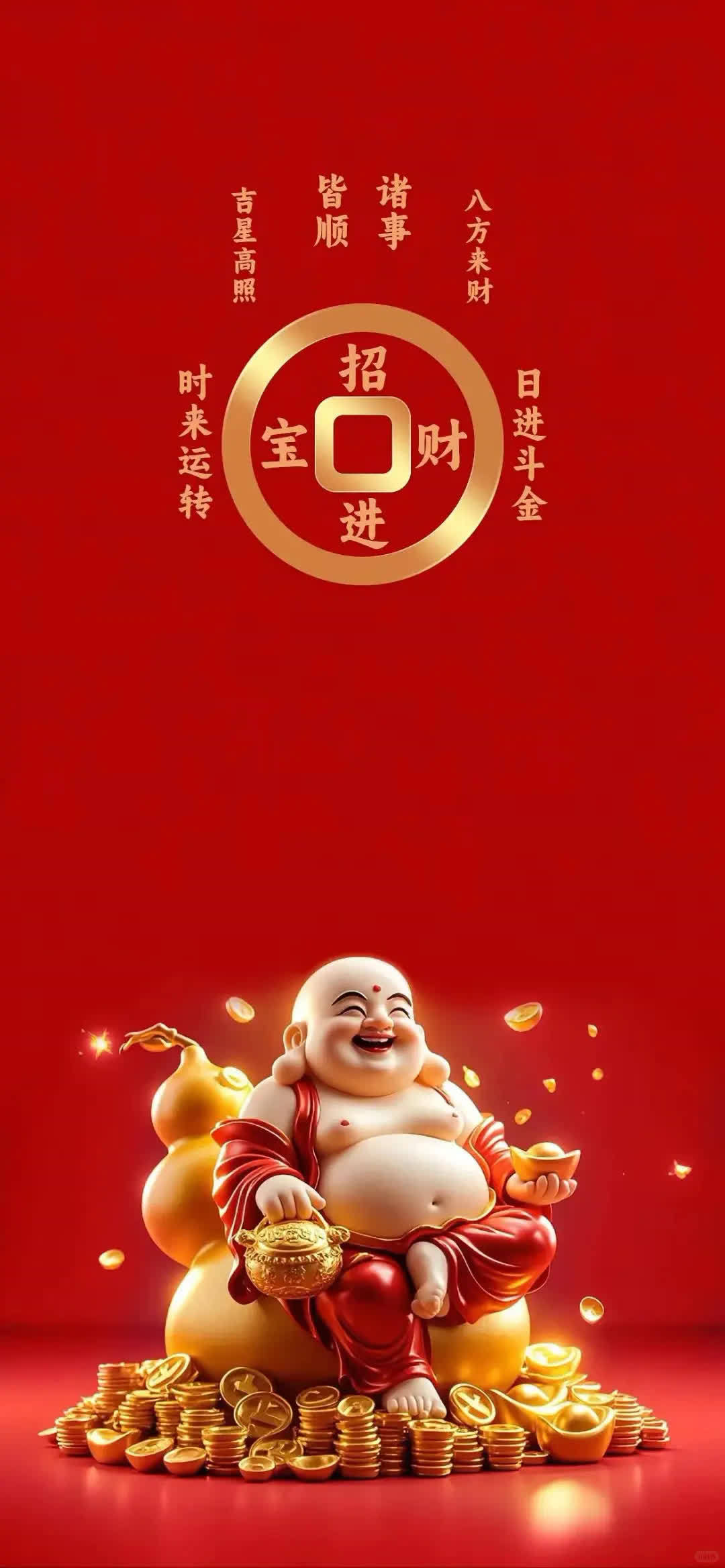 新年好运壁纸,高清发财招财图,喜庆吉祥
