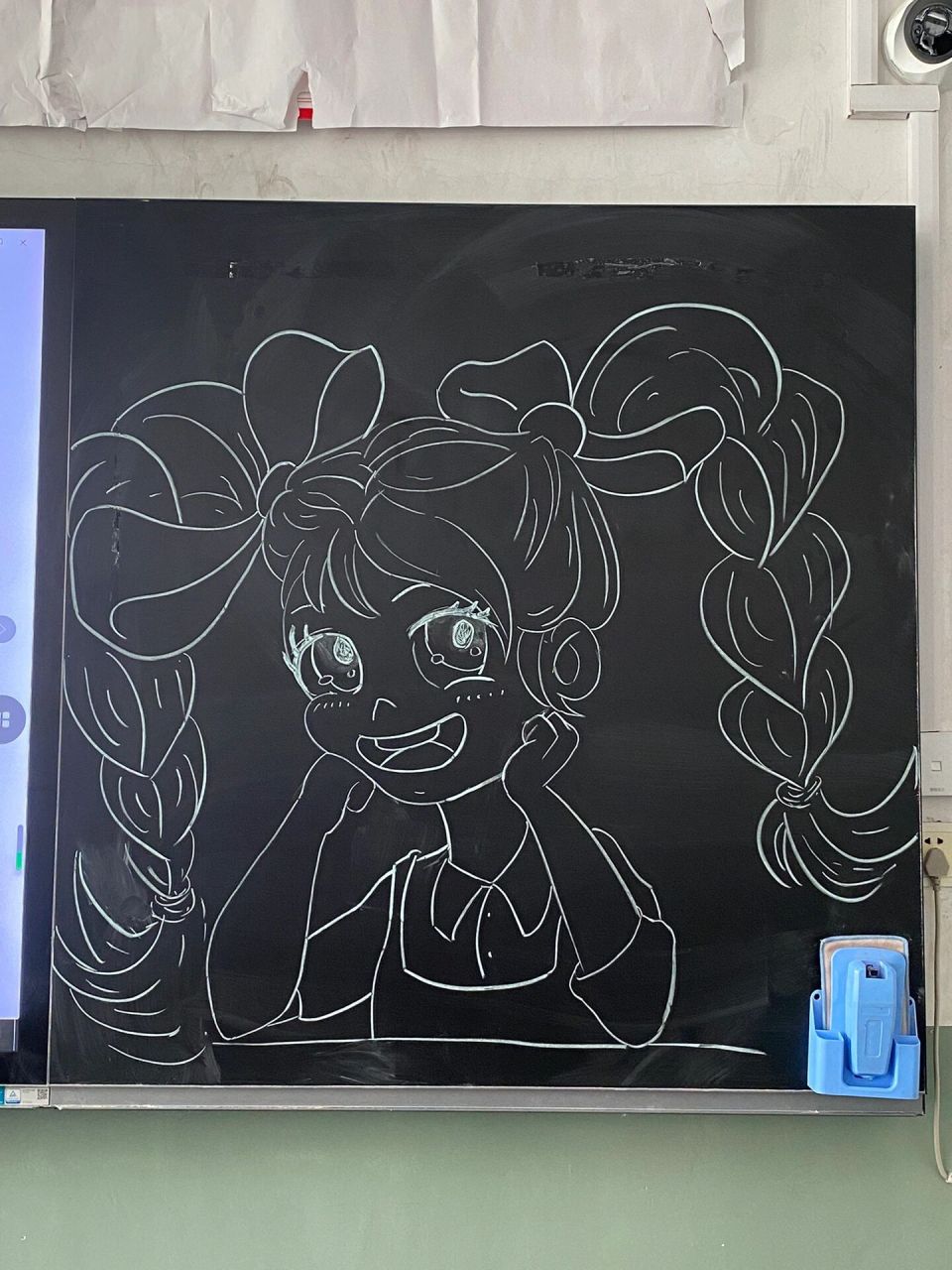 难忘的朋友 卡通黑板画