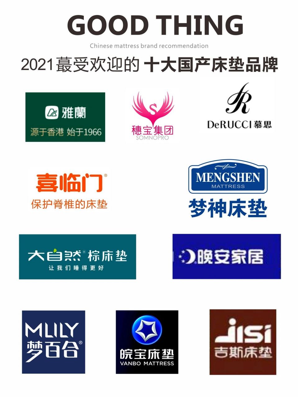 2021蕞受欢迎97十大国产床垫品牌9191 一张床垫的好坏直接影响