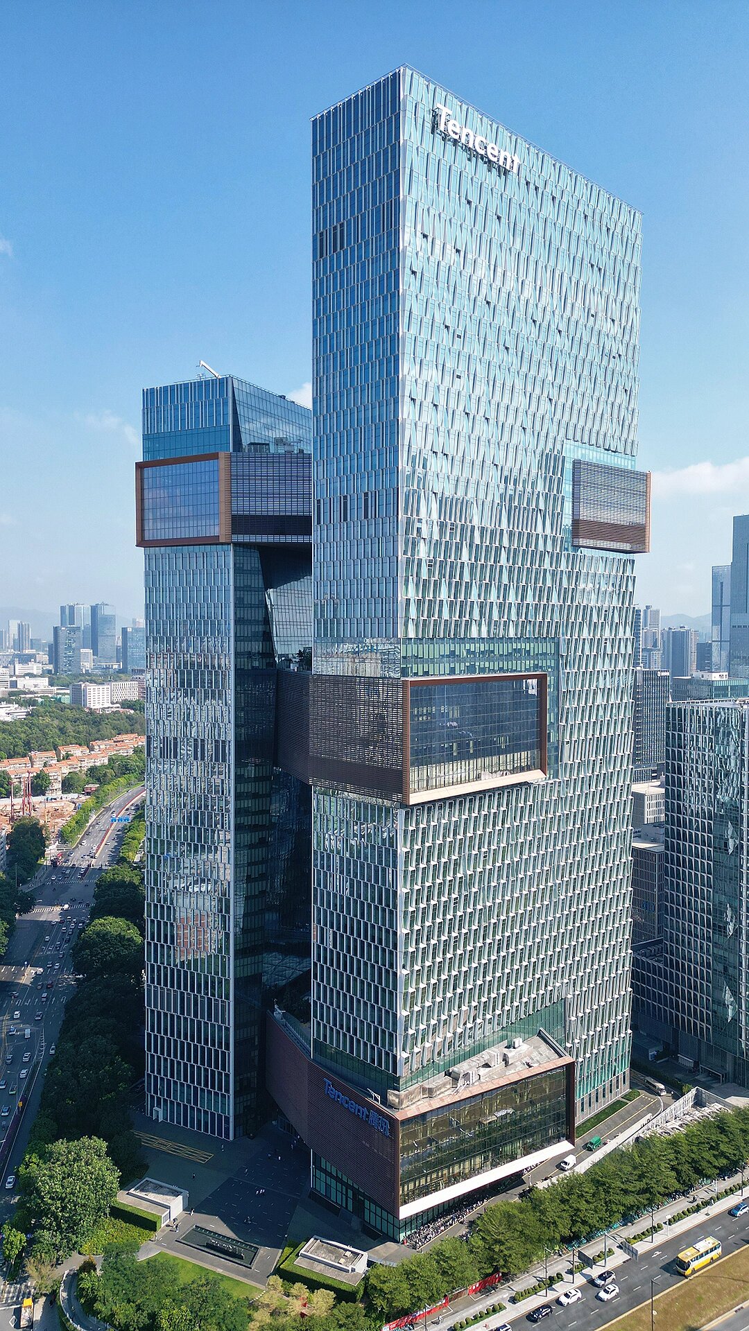 中国互联网巨头-腾讯总部      深圳腾讯鸟屋设计 三个角度的腾讯大厦