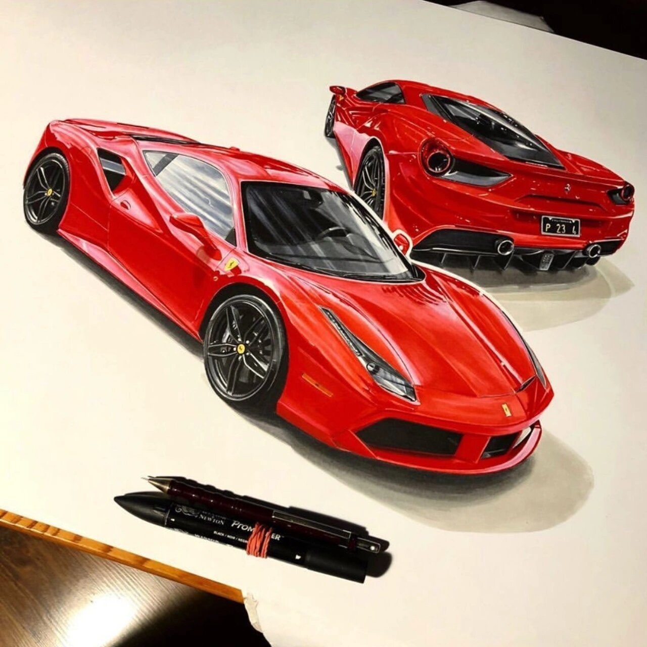 这些法拉利手绘真的绝