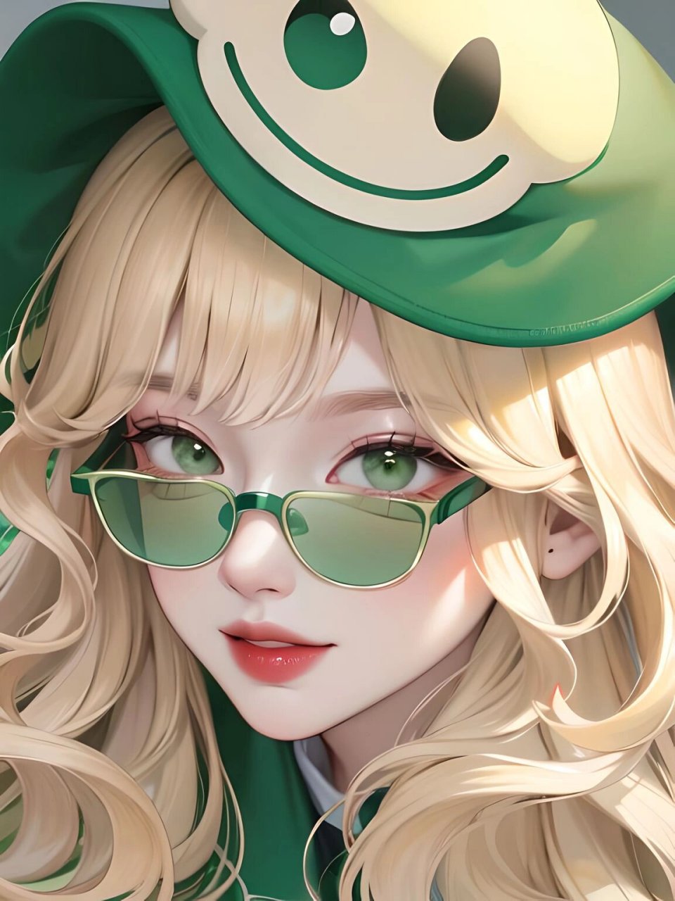 黄绿色系|超大牌女明星驾到咯～ 拽拽的感觉还挺戳我的点 	 女生头像