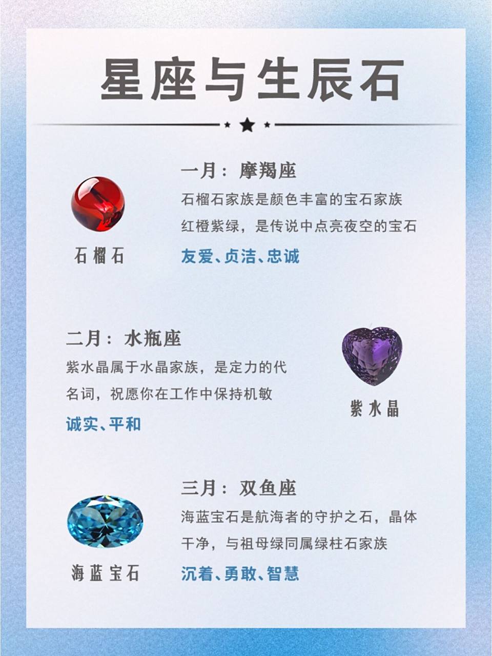 十二星座生辰石,快来看看你的守护宝石吧 73【一月】——摩羯座(12.