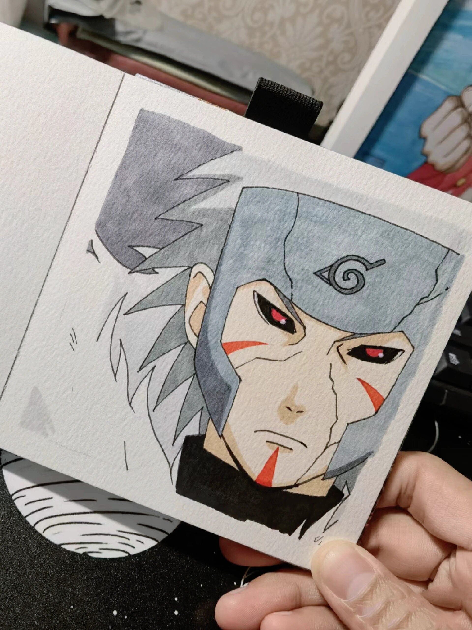 二代目火影61千手扉间,简笔画