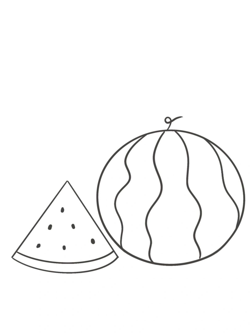 西瓜的简单画法图片图片