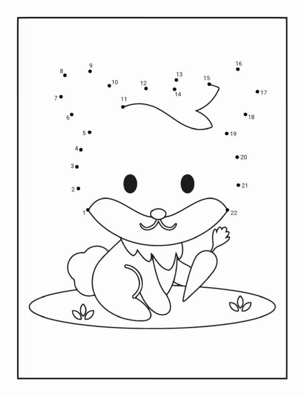 小动物涂色--打卡54 先按数字顺序连线,再涂色.