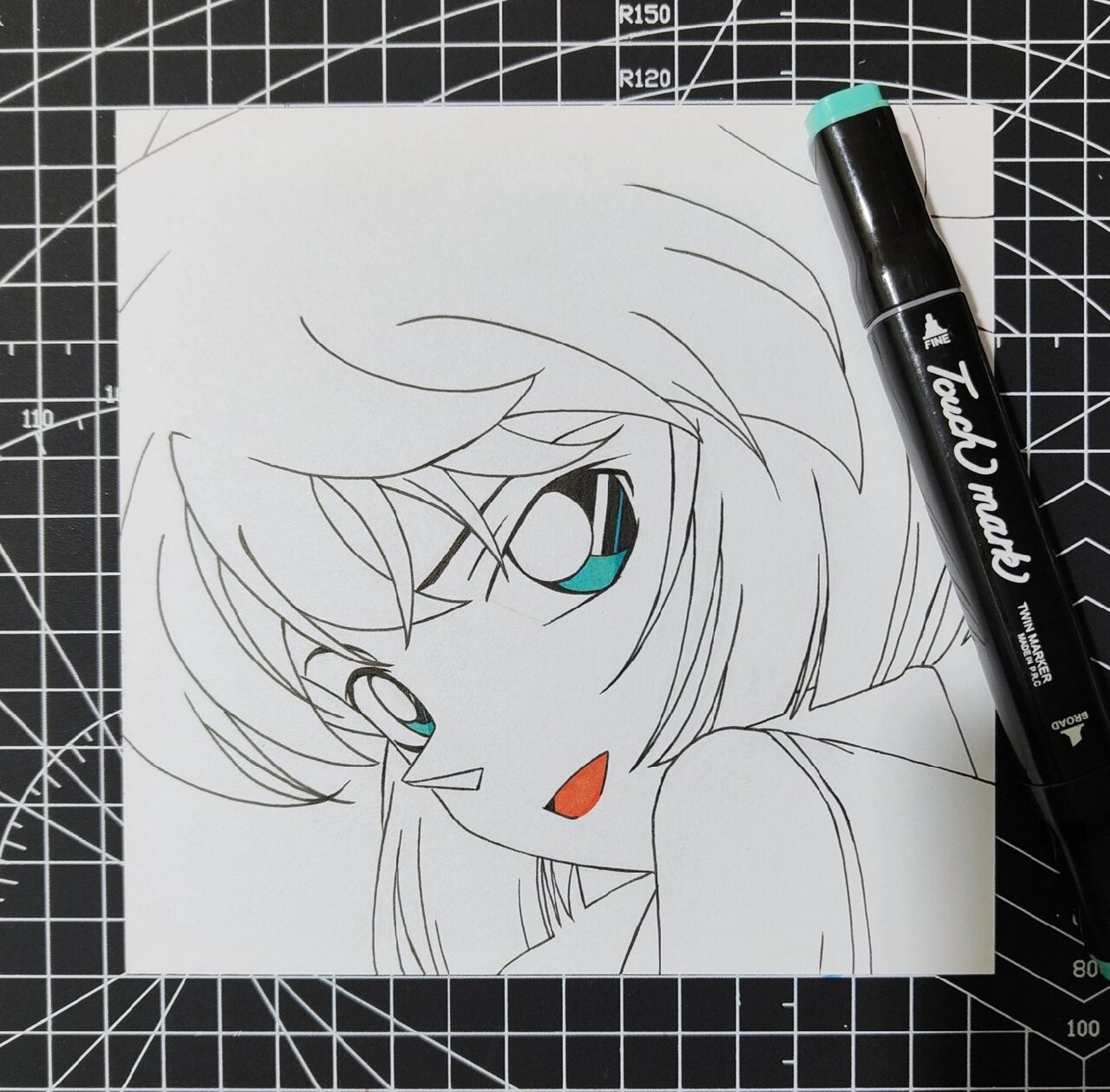 【手绘|灰原哀】15701515 哀的回眸一笑 久不看名柯,现在只偶尔看