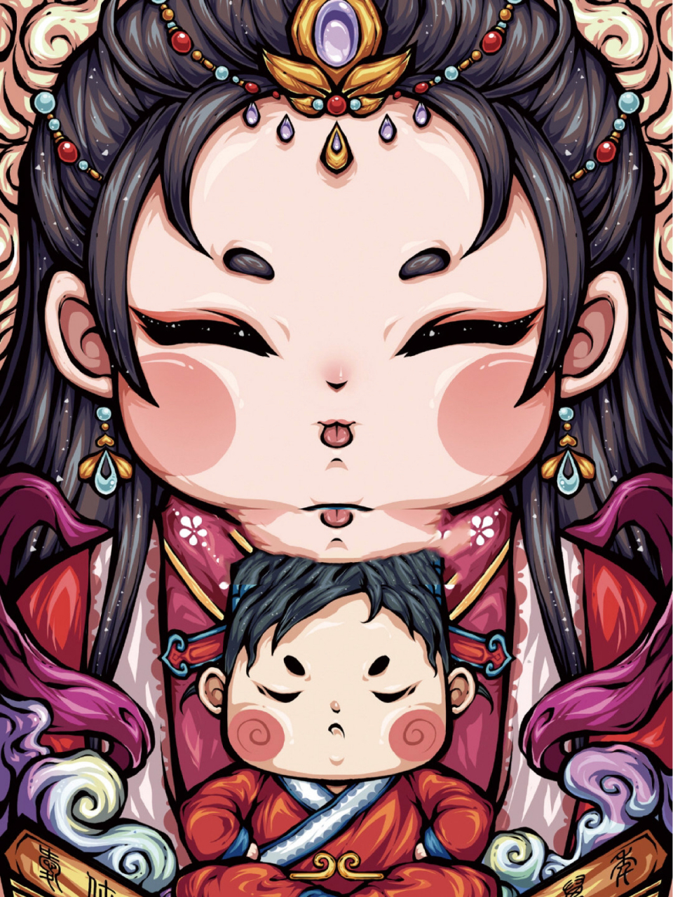 创意美术素材分享|国潮插画系列 东来也国潮插画系列,每一张都是精品