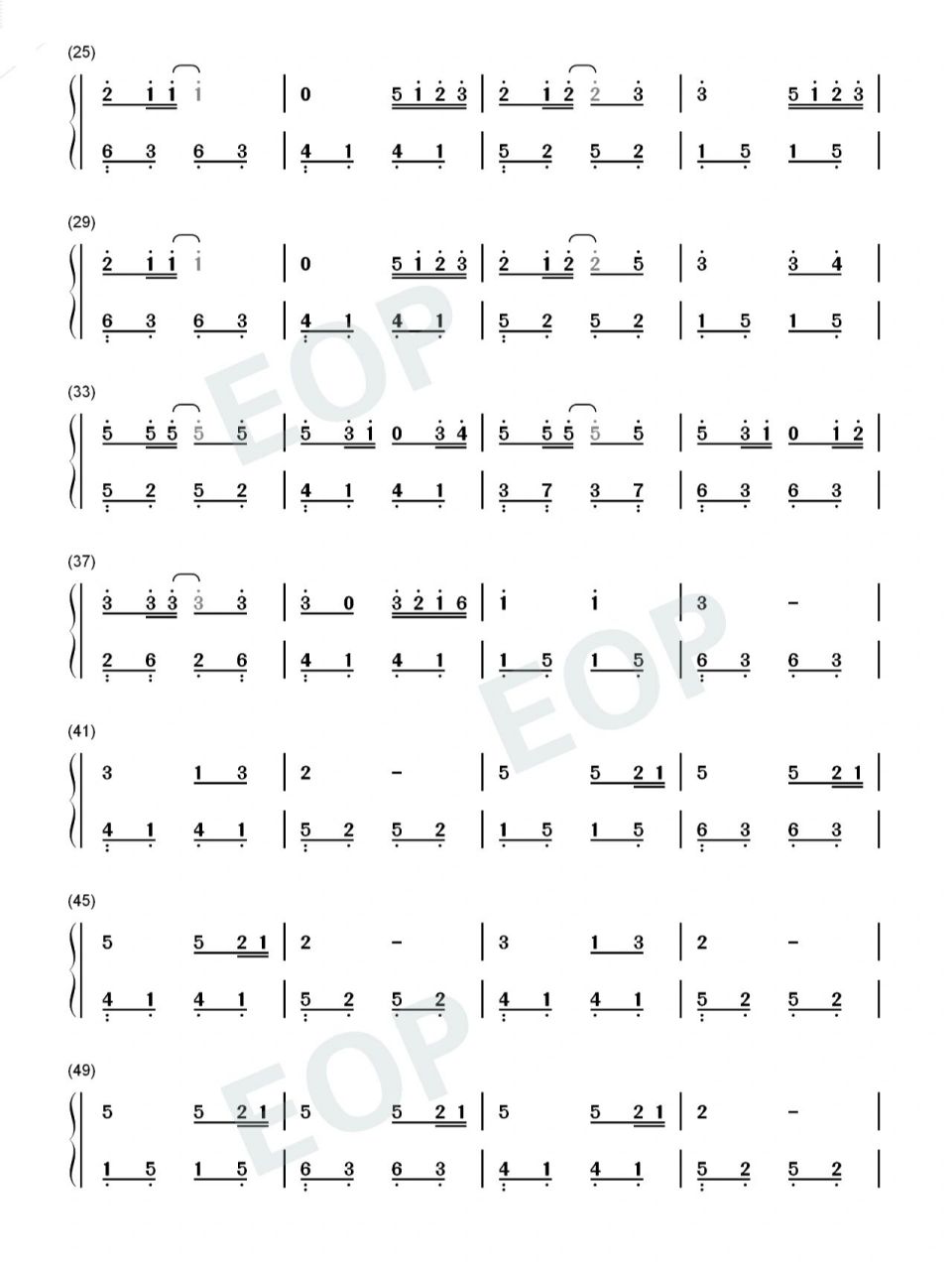 《菊次郎的夏天》简谱双手c大调