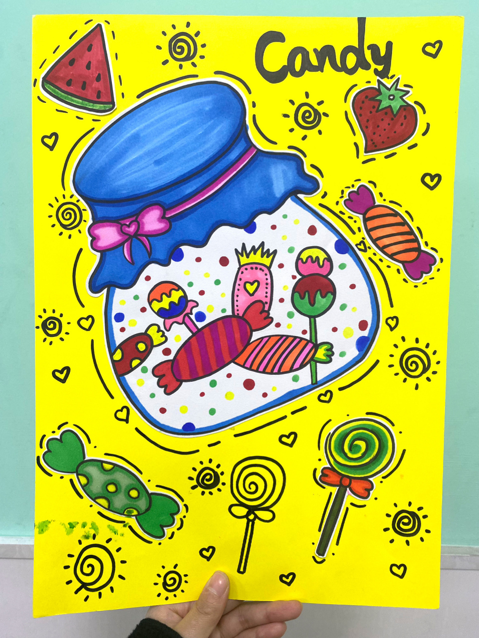 美味糖果罐 启蒙涂鸦班美术课程《美味糖果袋》 1