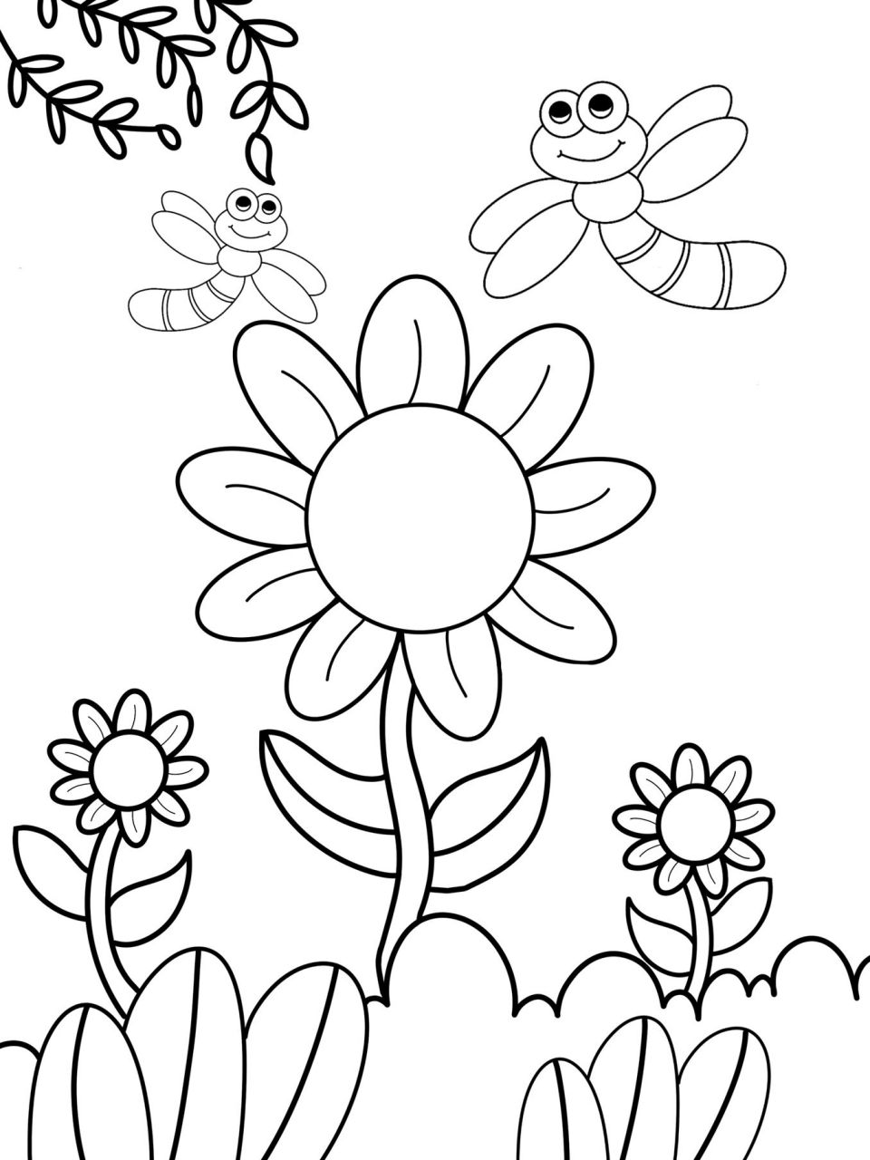 花 创意画 儿童画 简笔画 有线稿 #创意美术儿童画# #儿童简笔画