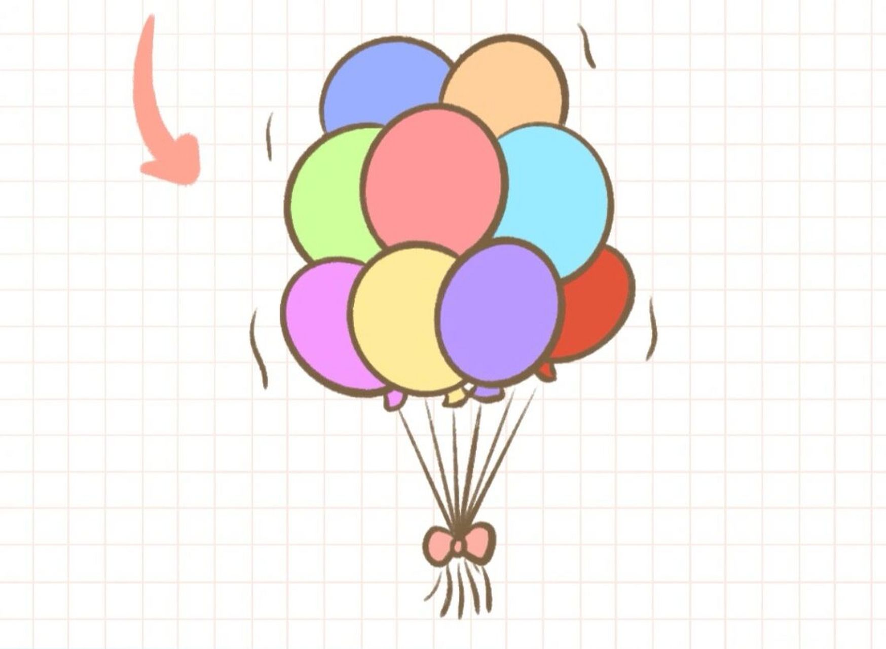 气球简笔画图画图片