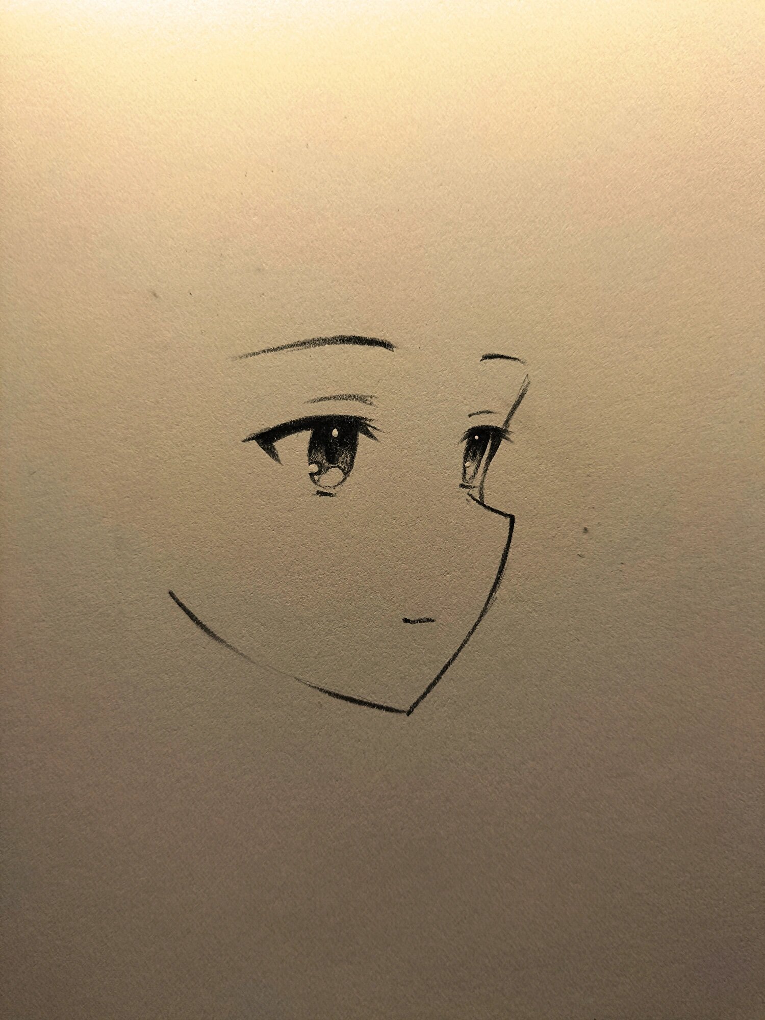 教你画微侧脸男生