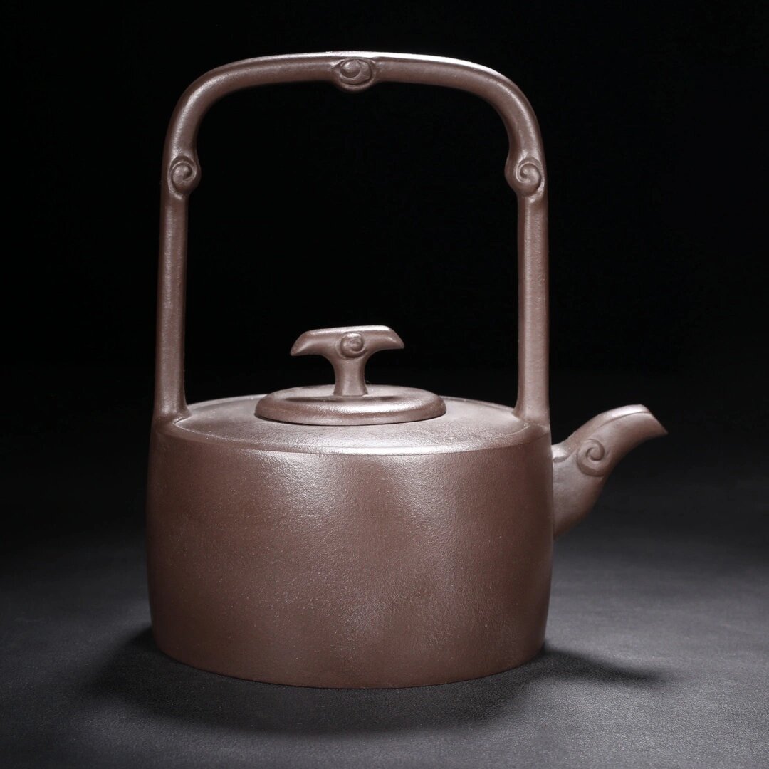 美林紫砂壶如意提梁