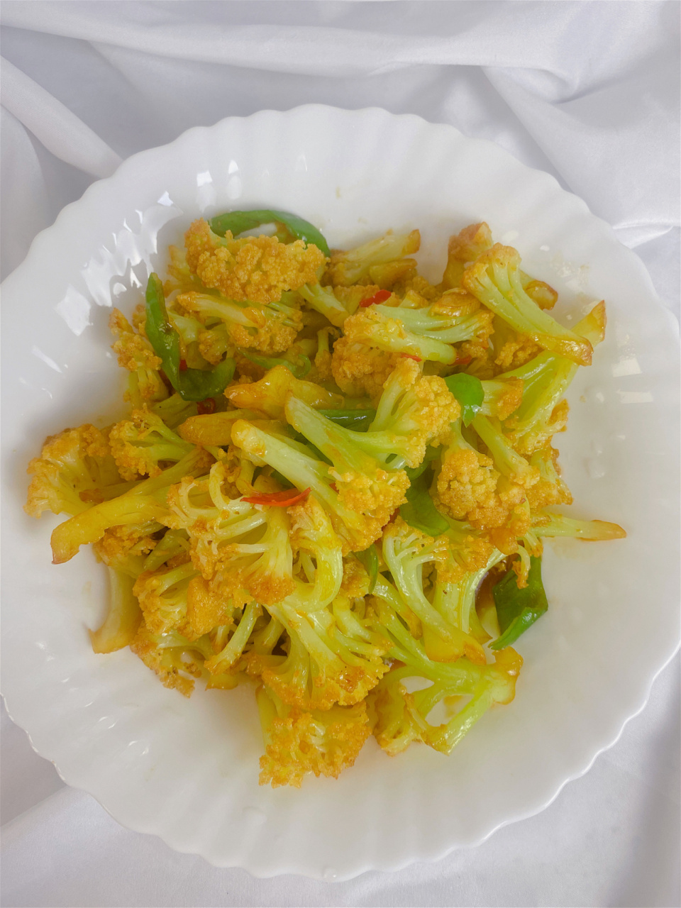 素炒有机花菜 脆爽又下饭6015 95素炒没有一点肉,吃着更清爽哦!