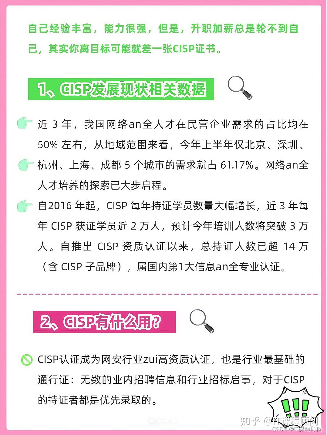 cisp证书含金量怎么样值不值得考