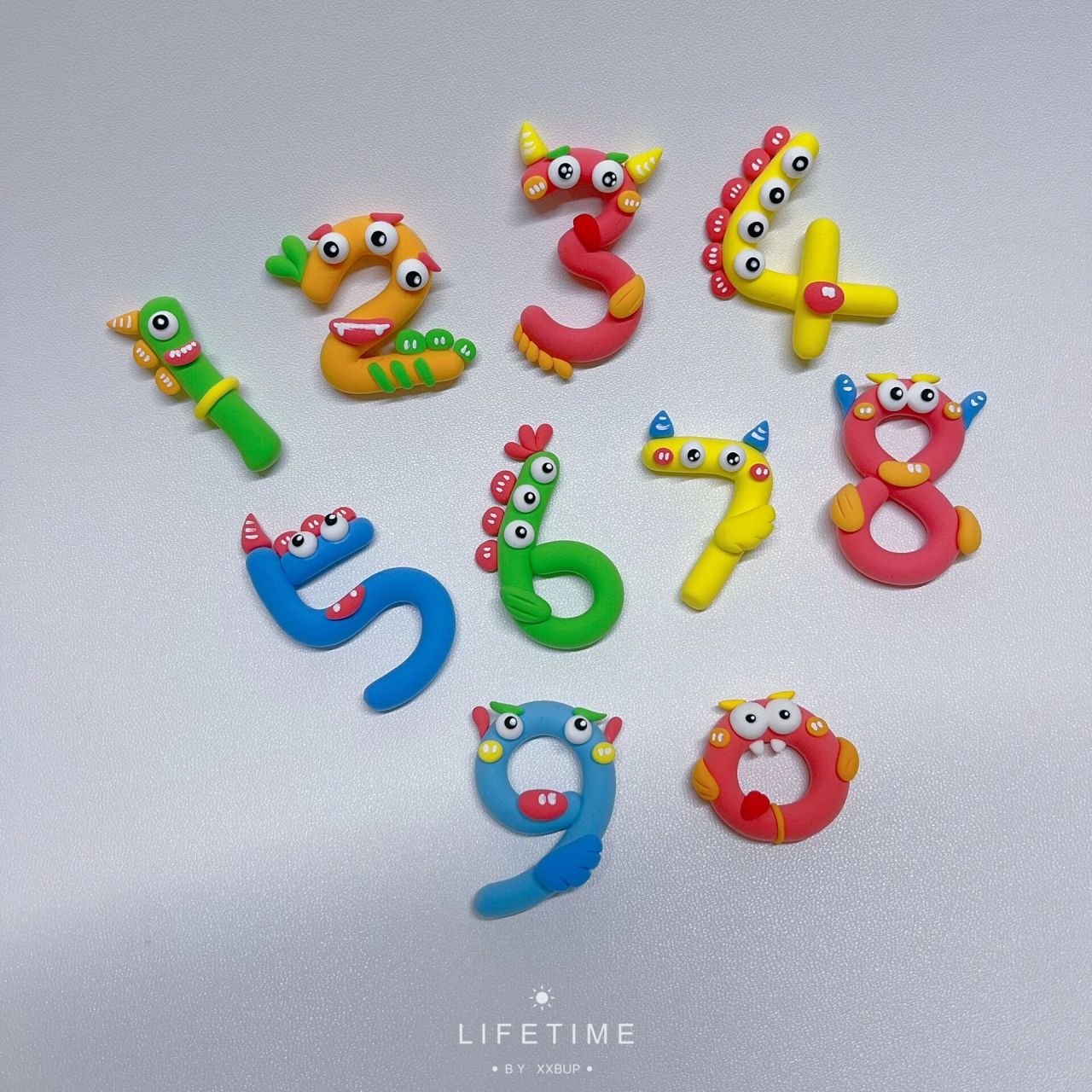 粘土数字|亲子手工游戏|可爱简单创意萌物 喜欢的小可爱可以看看图中