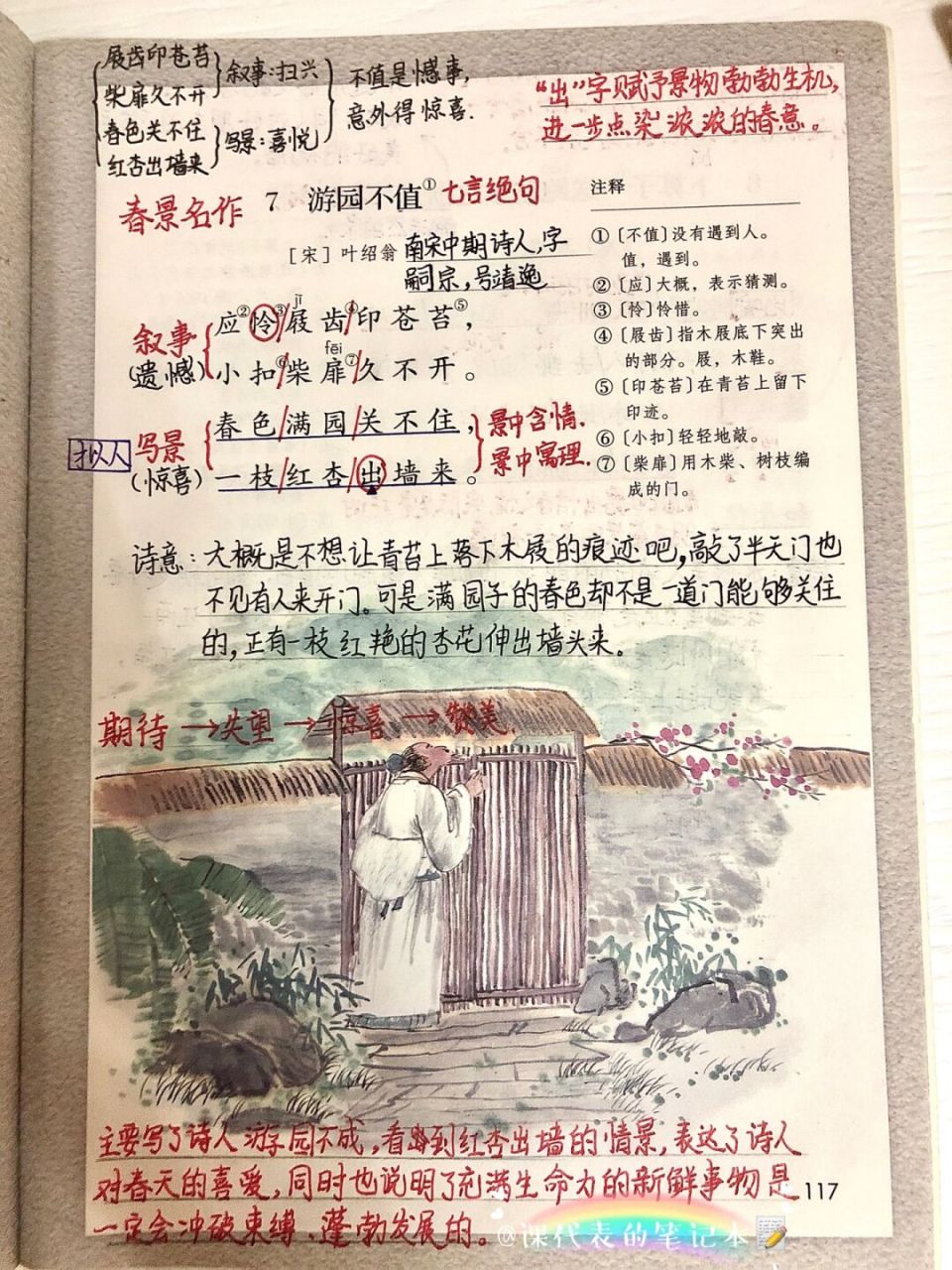 六年级(下)第六单元7《游园不值》 六年级语文(下)第六单元617