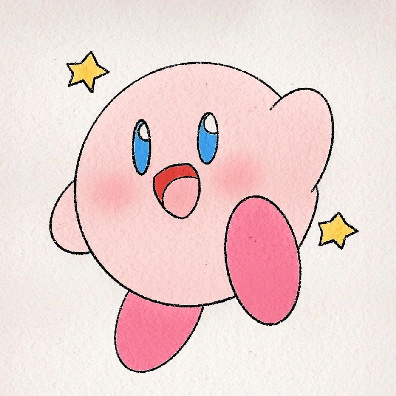 零基础简笔画教程|粉色卡通形象 我以为你是我的一束光,于是我学会追