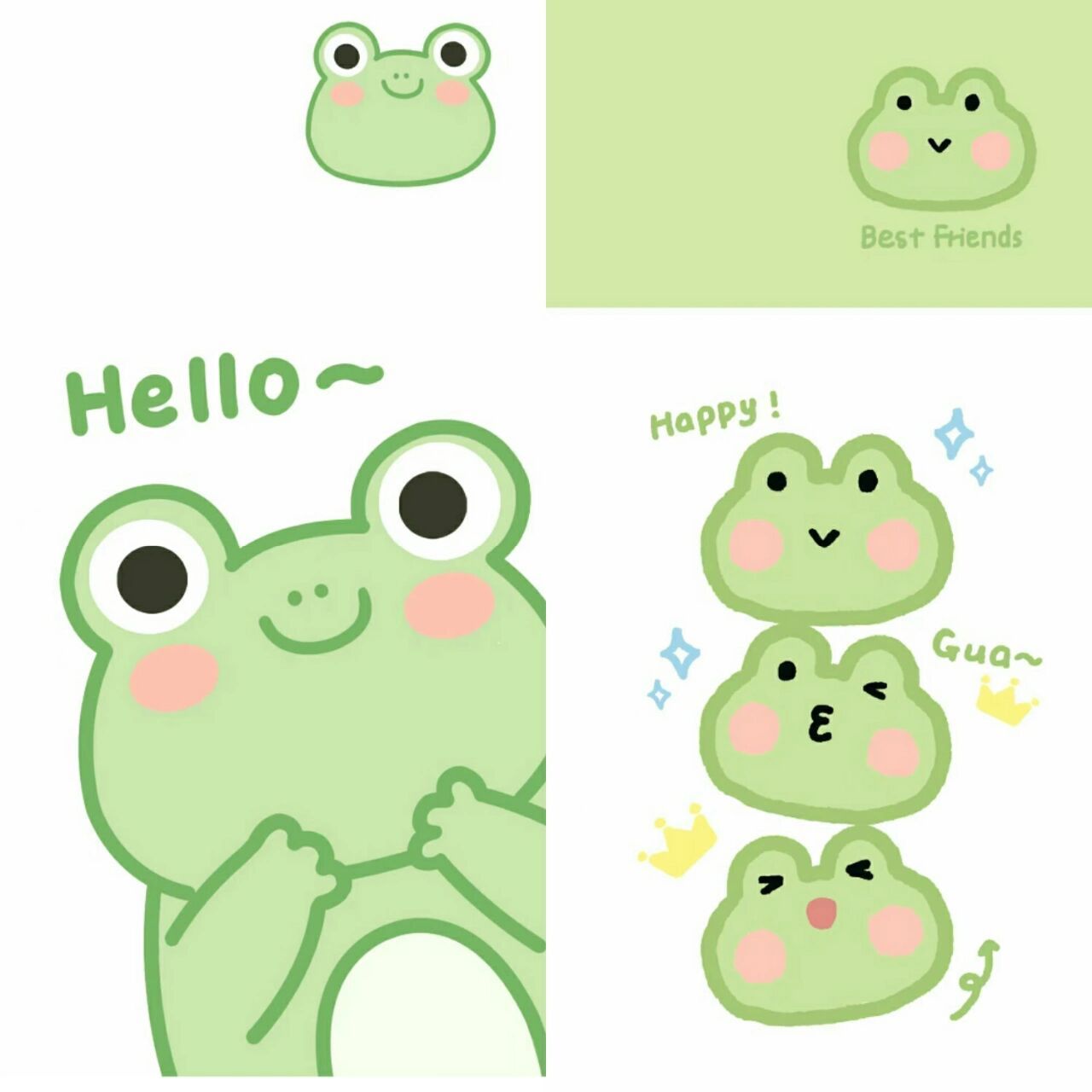 7479期‖手机壁纸‖可爱表情青蛙90 未经允许禁止商用印刷抹