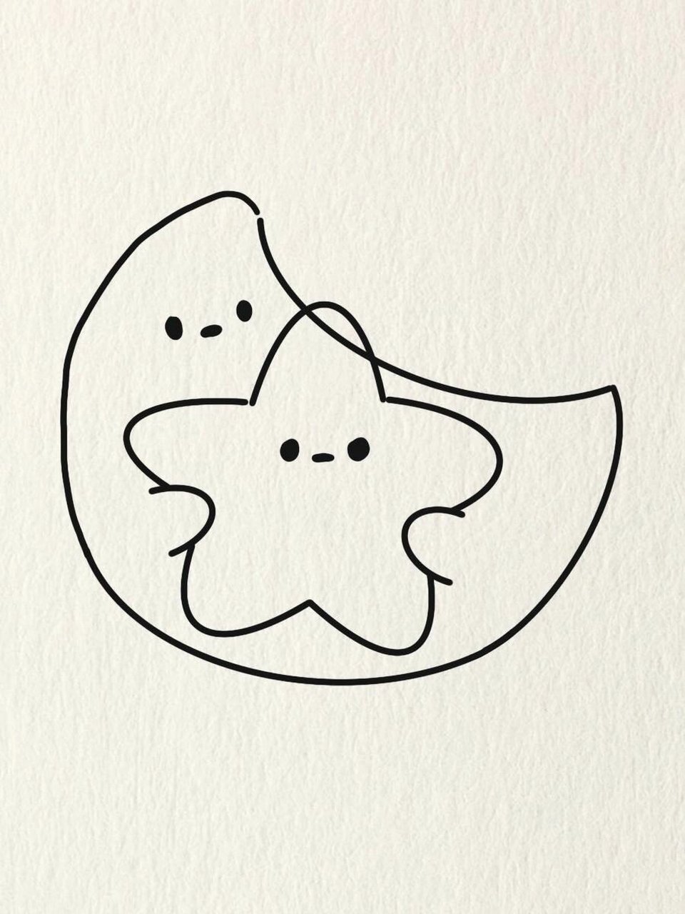 简笔画教程—月亮和星星